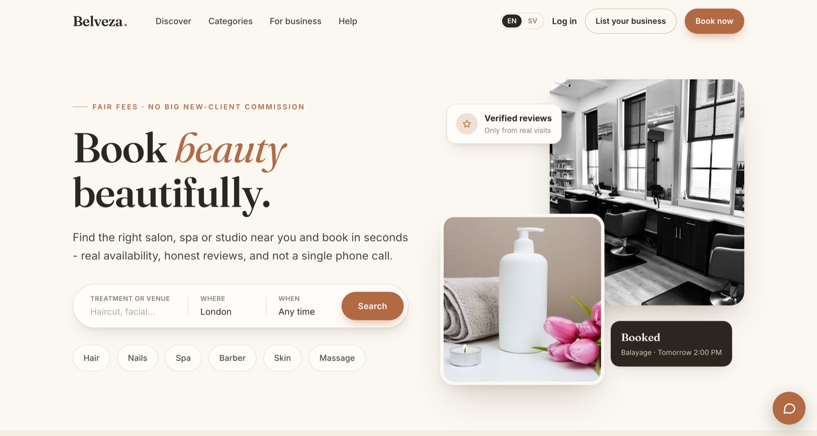 Belveza — book beauty & wellness, beautifully